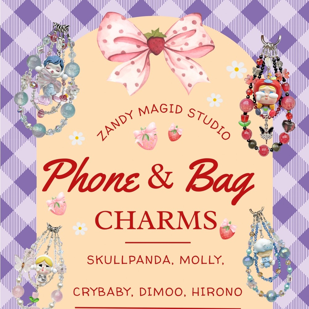 Phone & Bag‎ Charm Keychain 🎀✨ As Show on Screen